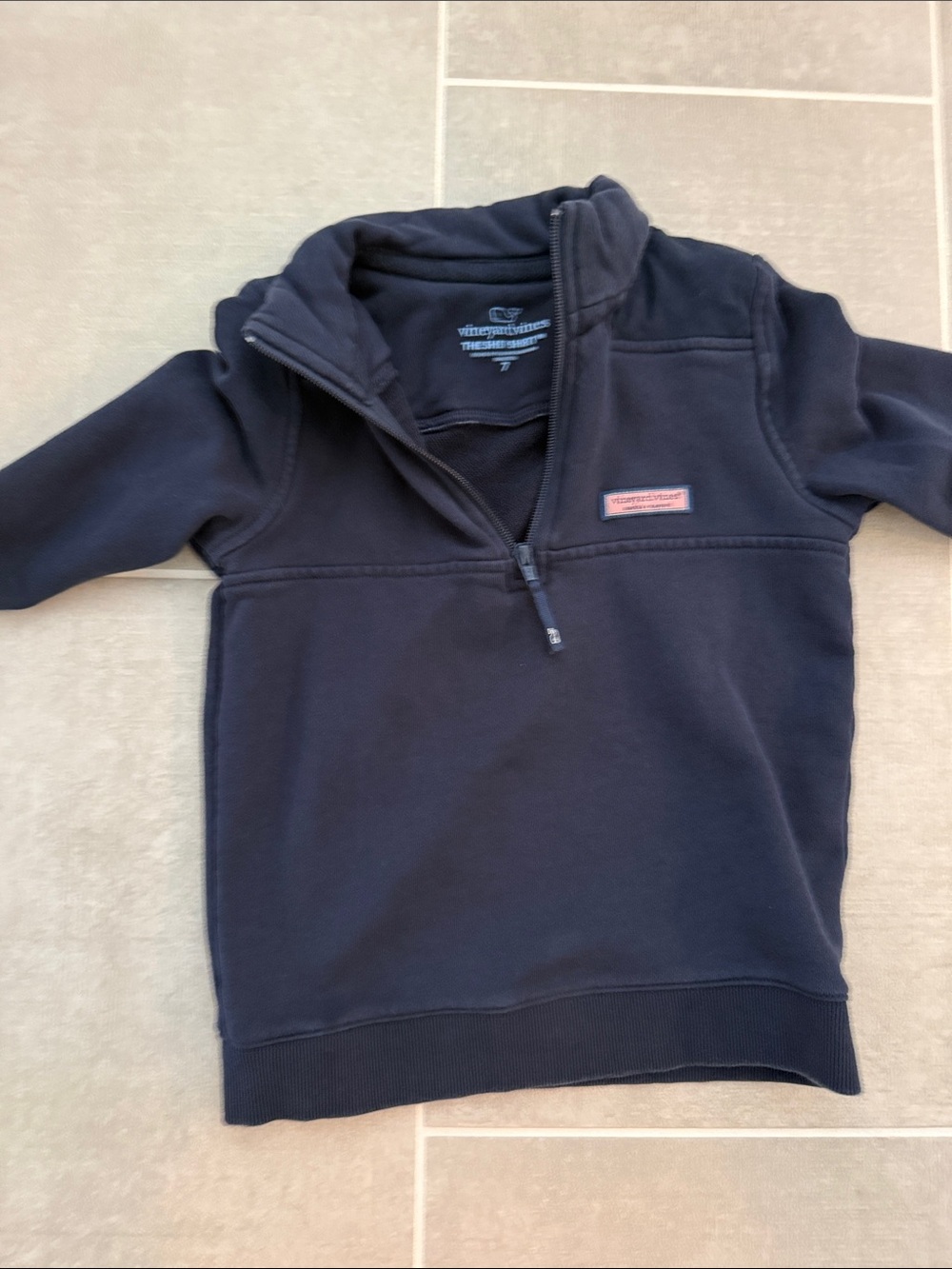 Vineyard Vines Kids Navy Quarter-Zip Pullover